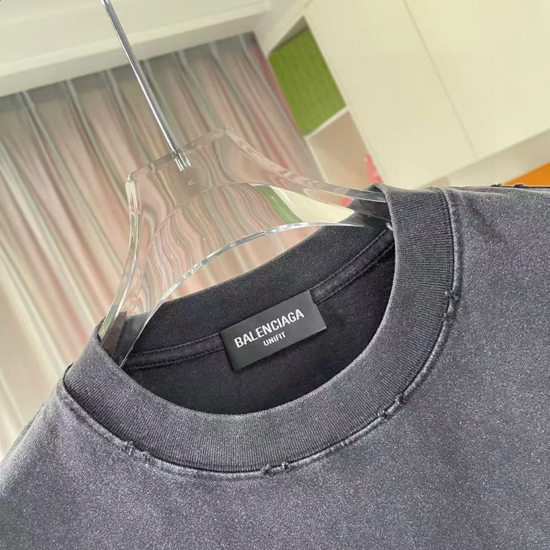 BALENCI*GA 2025 New Arrival logo 320g T Same Style Size：S M L XL XXL ：Black Gray Red Black